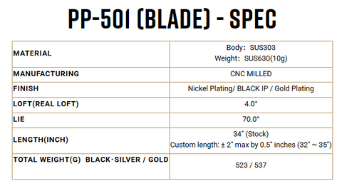 Image of Honma BERES PP-501 BLADE Putter
