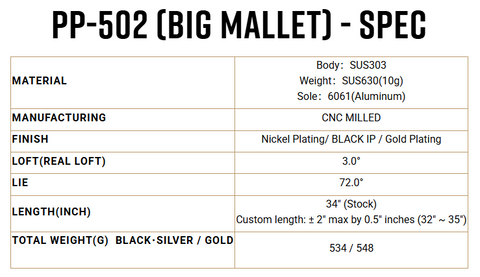 Image of Honma BERES PP-502 Big Mallet Putter
