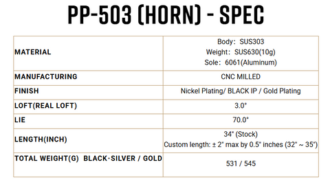 Image of Honma BERES PP-503 Horn Putter
